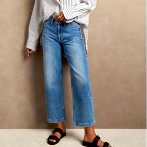 Banana Republic High Rise Wide Leg Crop Jeans.